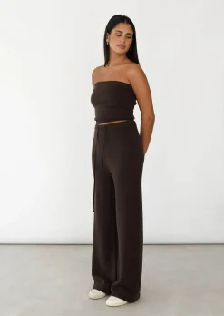 Pantalons^Outfitbook Pantalon en maille MARRON
