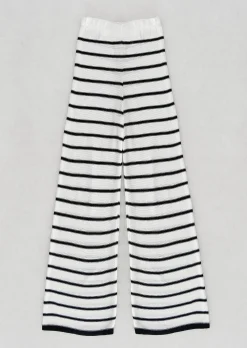 Pantalons | Hauts^Outfitbook Pantalon en maille à rayures BLANC