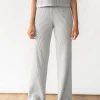 Pantalons^Outfitbook Pantalon en maille côtelée GRIS