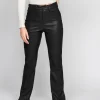 Pantalons^Outfitbook Pantalon en similicuir fendu noir