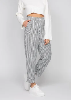 Pantalons^Outfitbook Pantalon fuselé à carreaux NOIR