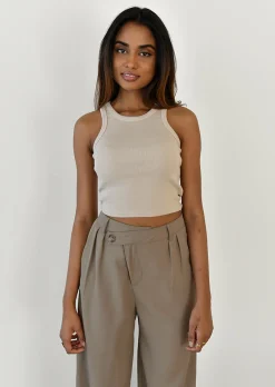 Pantalons^Outfitbook Pantalon large asymétrique TAUPE