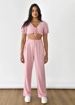 Pantalons^Outfitbook Pantalon large en lin ROSE