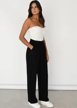 Pantalons^Outfitbook Pantalon large en lin NOIR