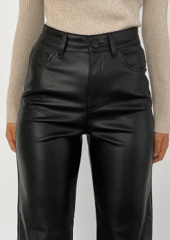 Pantalons^Outfitbook Pantalon large en simili cuir NOIR