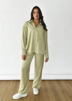 Pantalons^Outfitbook Pantalon large fluide VERT