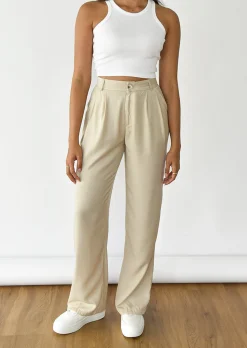 Pantalons^Outfitbook Pantalon large fluide BEIGE