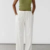 Pantalons^Outfitbook Pantalon large lin cordon BLANC