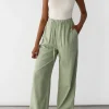 Pantalons^Outfitbook Pantalon large lin cordon VERT