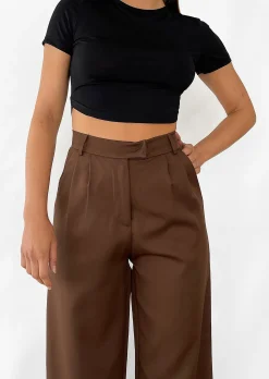 Pantalons^Outfitbook Pantalon large MARRON