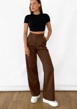 Pantalons^Outfitbook Pantalon large MARRON