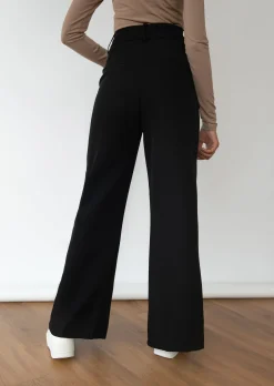 Pantalons^Outfitbook Pantalon noir fendu devant black