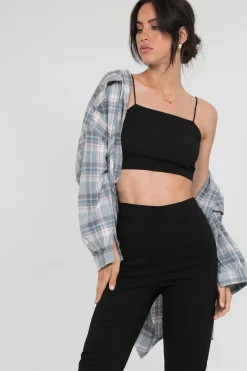 Pantalons^Outfitbook Pantalon fendu sur le devant noir