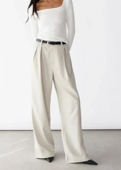 Pantalons^Outfitbook Pantalon pinces wideleg BEIGE