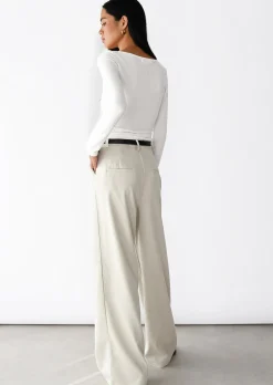 Pantalons^Outfitbook Pantalon pinces wideleg BEIGE