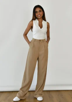 Pantalons^Outfitbook Pantalon wide leg BEIGE
