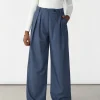 Pantalons^Outfitbook Pantalon wideleg à pinces BLEU