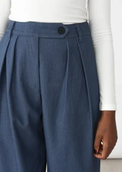 Pantalons^Outfitbook Pantalon wideleg à pinces BLEU