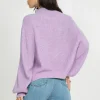 Pulls L Cardigans^Outfitbook Pull à col montant et manches ballon LILAS