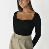 Pulls L Cardigans^Outfitbook Pull à encolure cœur NOIR