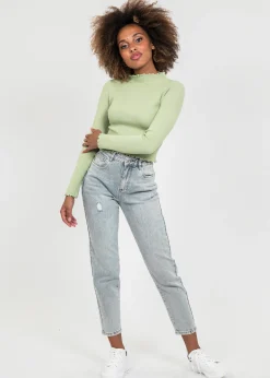 Pulls L Cardigans^Outfitbook Pull à ourlet volanté vert