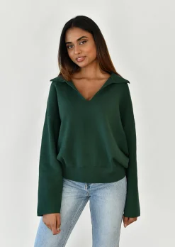 Pulls L Cardigans^Outfitbook Pull avec col à revers GREEN