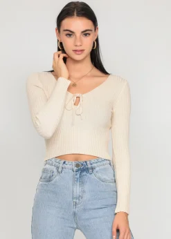 Pulls L Cardigans^Outfitbook Pull à découpe BEIGE