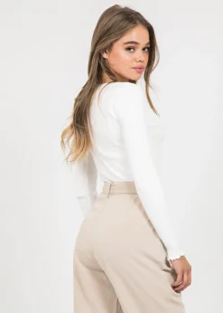 Pulls L Cardigans^Outfitbook Pull avec ourlet à volant blanc