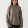 Pulls L Cardigans^Outfitbook Pull col ras-du-cou TAUPE