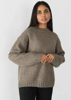 Pulls L Cardigans^Outfitbook Pull col ras-du-cou TAUPE