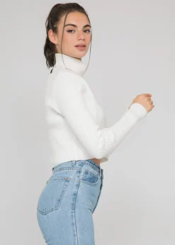 Pulls L Cardigans^Outfitbook Pull col roulé côtelé BLANC