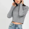 Pulls L Cardigans^Outfitbook Pull col roulé côtelé gris GRISCLAIR