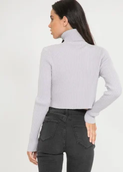 Pulls L Cardigans^Outfitbook Pull col roulé côtelé MAUVE