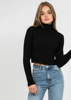 Pulls L Cardigans^Outfitbook Pull col roulé côtelé NOIR