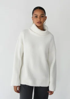 Pulls L Cardigans^Outfitbook Pull col roulé en maille BLANC