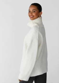 Pulls L Cardigans^Outfitbook Pull col roulé en maille BLANC