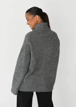 Pulls L Cardigans^Outfitbook Pull col roulé en maille GRIS