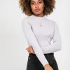 Pulls L Cardigans^Outfitbook Pull côtelé ras de cou MAUVE