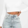 Pulls L Cardigans^Outfitbook Pull duveteux col montant BLANC