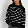 Pulls L Cardigans^Outfitbook Pull en maille à rayures NOIR