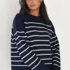 Pulls L Cardigans^Outfitbook Pull en maille à rayures BLEU