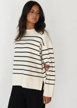 Pulls L Cardigans^Outfitbook Pull en maille à rayures ECRU