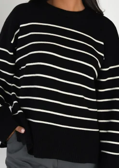 Pulls L Cardigans^Outfitbook Pull en maille à rayures NOIR