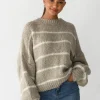Pulls L Cardigans^Outfitbook Pull en maille à rayures laine BEIGE