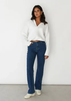 Pulls L Cardigans^Outfitbook Pull en maille avec col à revers blanc