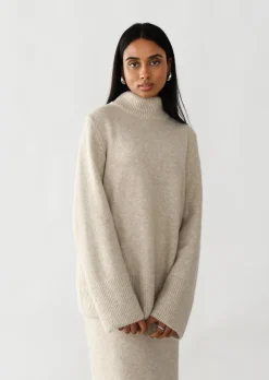 Pulls L Cardigans^Outfitbook Pull en maille col montant BEIGE