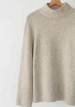 Pulls L Cardigans^Outfitbook Pull en maille col montant BEIGE