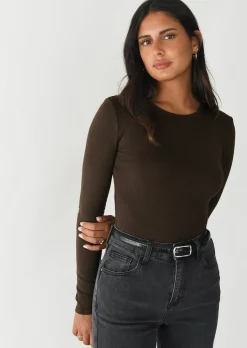 Pulls L Cardigans | Hauts^Outfitbook Pull en maille col rond MARRON