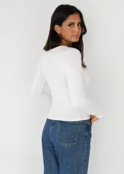 Pulls L Cardigans | Hauts^Outfitbook Pull en maille col rond BLANC