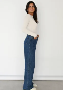 Pulls L Cardigans^Outfitbook Pull en maille col rond CREME